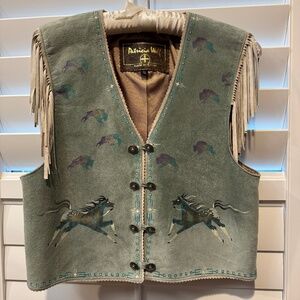 Patricia Wolf Painted Vest Small